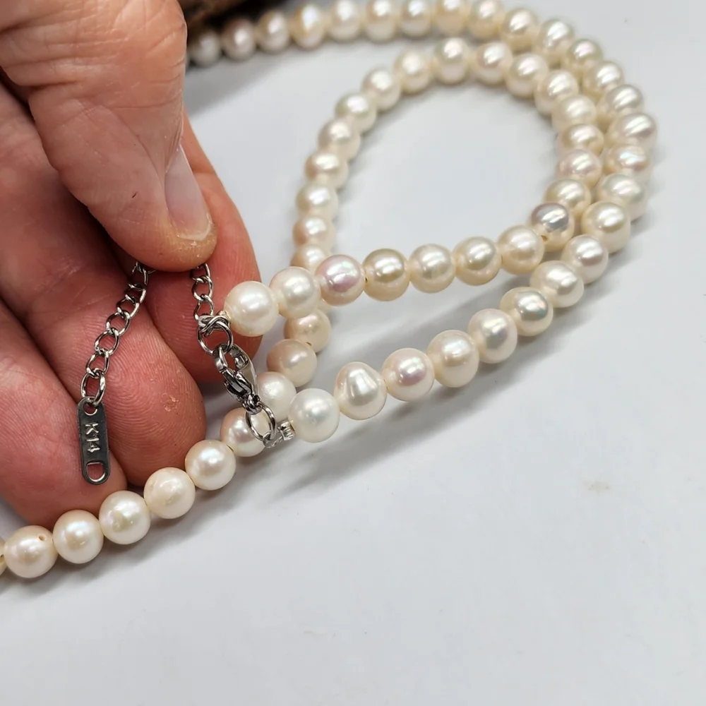 Men's Pearl Necklace Celebrity Men's Designer Natural Pearls for Man